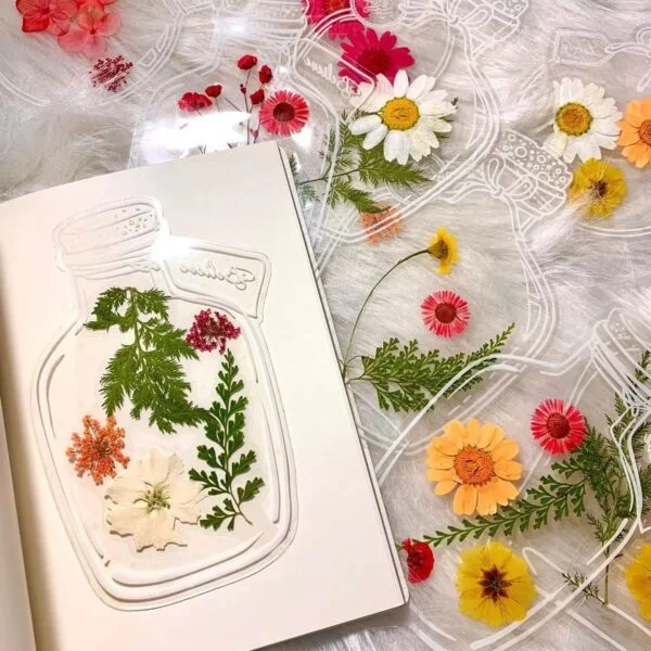 50 PCs । Flower Storage Clear Book Mark । CN-52